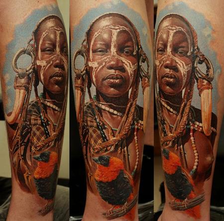 Tattoos - Mursi tribe Girl - 63844